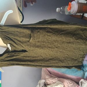Green sleeveless blouse